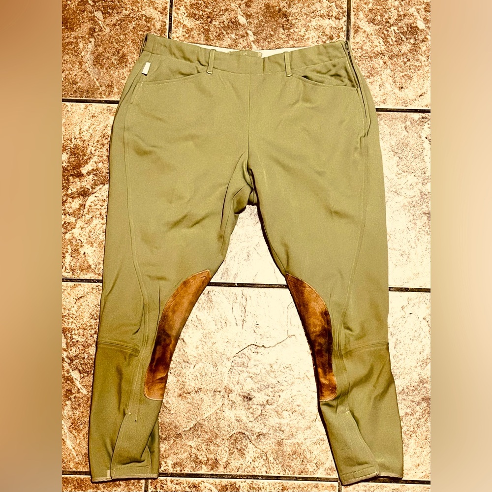The Tailored Sportsman Supreme Hunter Horse Riding Pants Breeches Olive Size 34